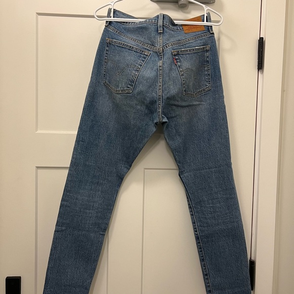 Distressed Levi’s in really good condition. They’re W28L28 and mom style jeans. - Picture 2 of 3